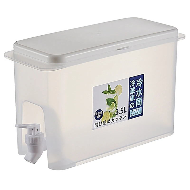 

3. Кухонный дозатор для воды 5 л, контейнер для холодной воды, чайник, набор для питья фруктов с краном (1 шт., белый)