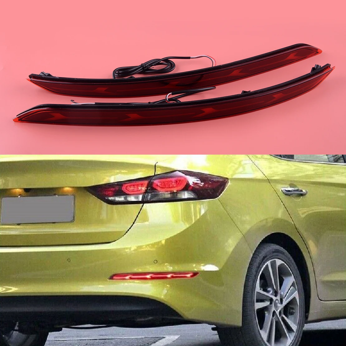 

1 пара, отражатель заднего бампера для Hyundai Elantra 2018-2017