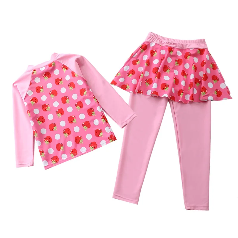 Детские купальники купальник с длинным рукавом для девочек купальный костюм в