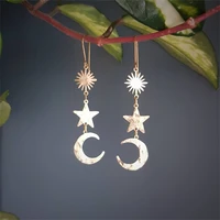 trend star moon sun flower trinity pendant sweet fashion womens jewelry daily travel party selection personality earrings