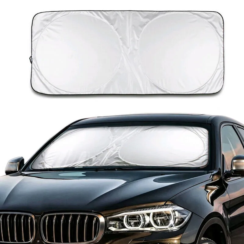 

142X67cm Foldable Car Windshield Sun Shade Front Window Car Shield Cover Visor UV Block Rear Front Windshield For Bmw VW Audi