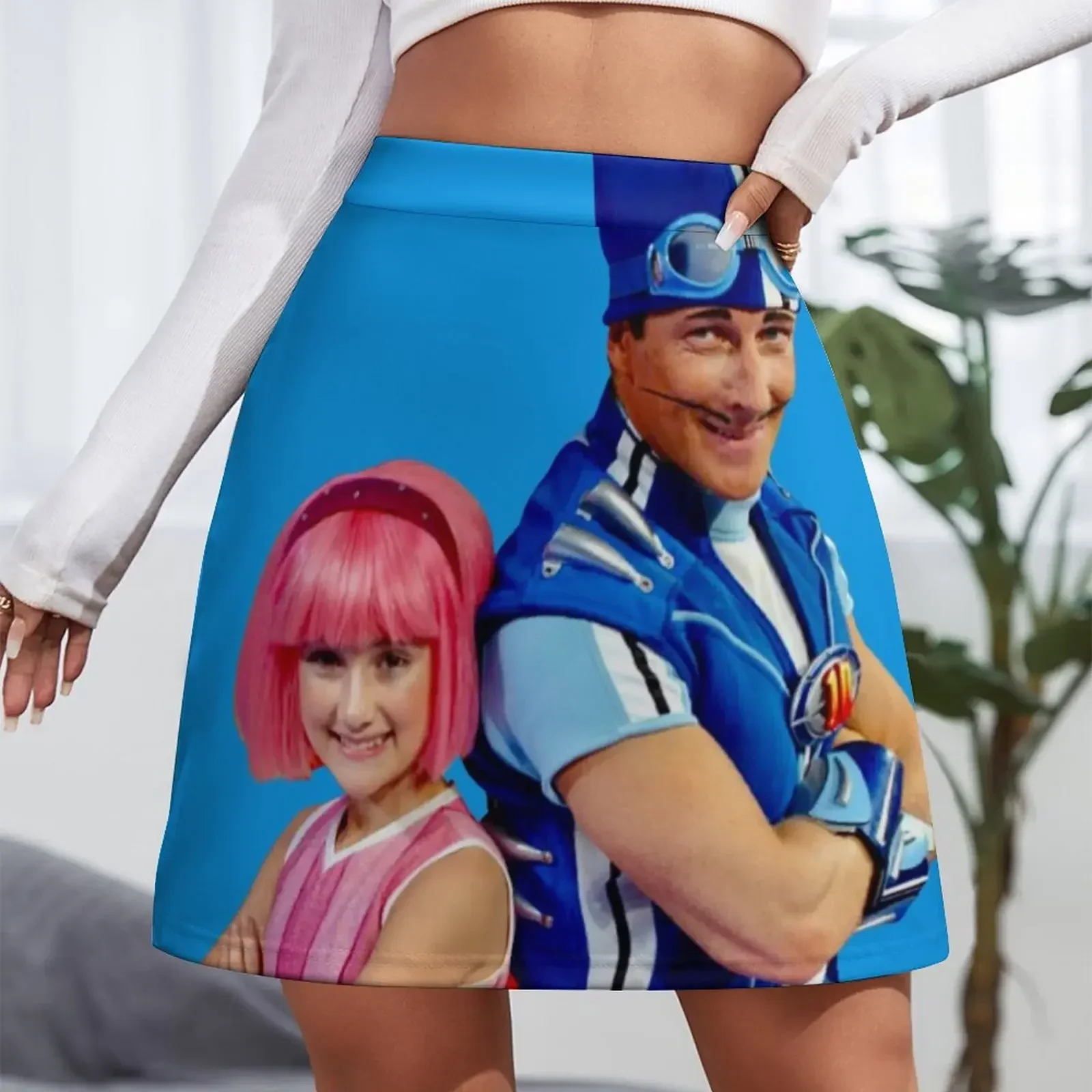 LazyTown: Stephanie &amp Sportacus Duo Design Мини-юбка модные короткие юбки летняя одежда