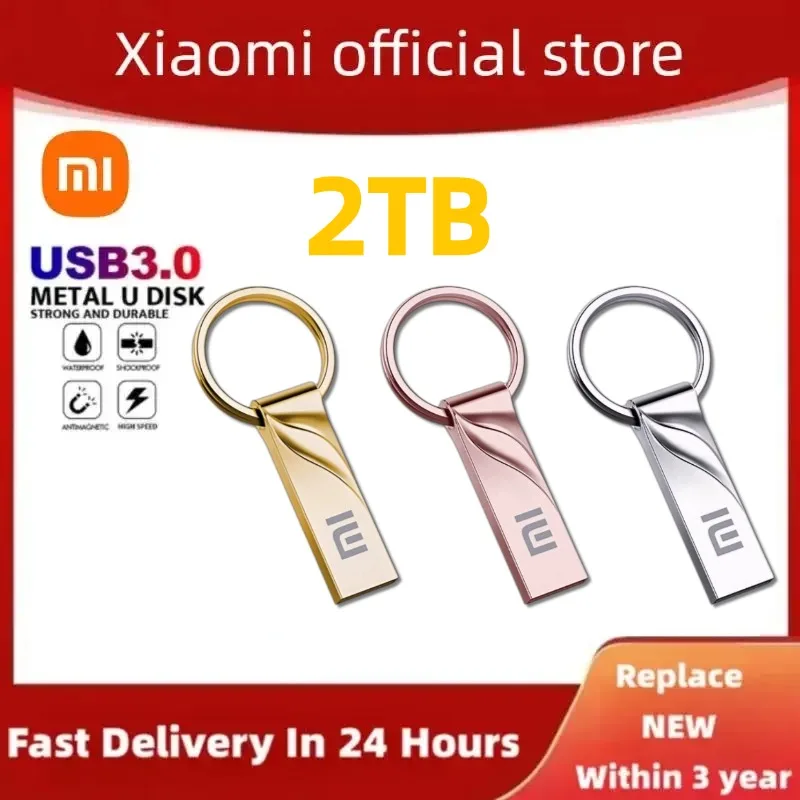 XIAOMI U-диск 2 ТБ USB 3.0 Type-C Интерфейс USB-накопитель 128 ГБ SSD Мобильный телефон Компьютер