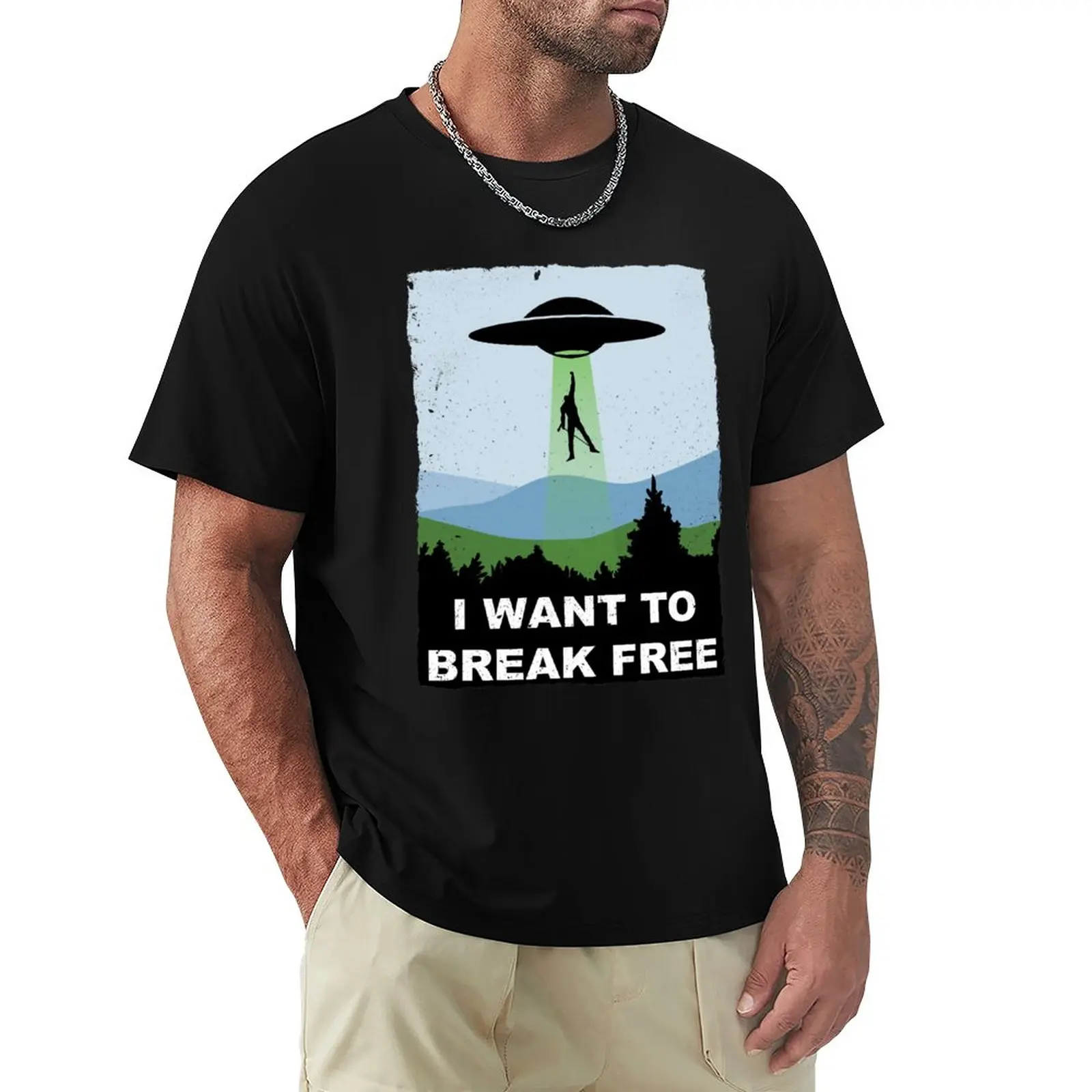 

I Want To Break Free - Freddie Return To футболка с Фредди Меркьюри, футболка большого размера с аниме графикой, футболка, мужская одежда