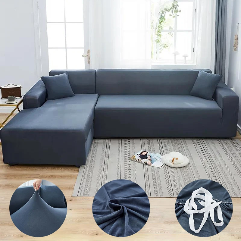 

Sofa Cover with Elastic for Corner Living Room, Retractable Sofa Cover L-Cover 1/2/3/4 Seat Sofa Cover