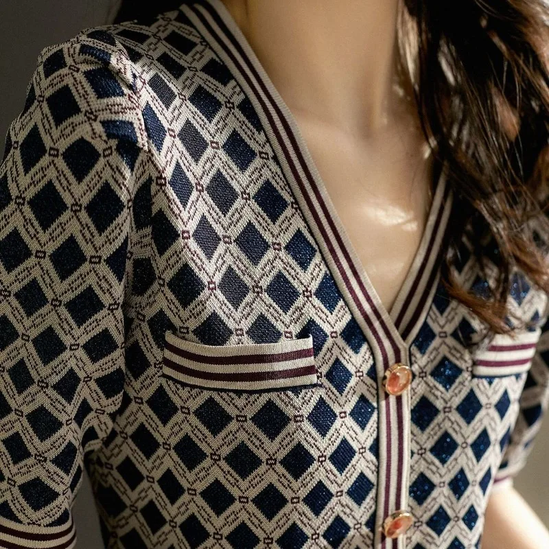 Женское вязаное крючком платье миди Y2k роскошные новые характеристики в