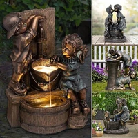 yj childrens garden water fountain decoration european and american pastoral home suburb flowing water ornaments