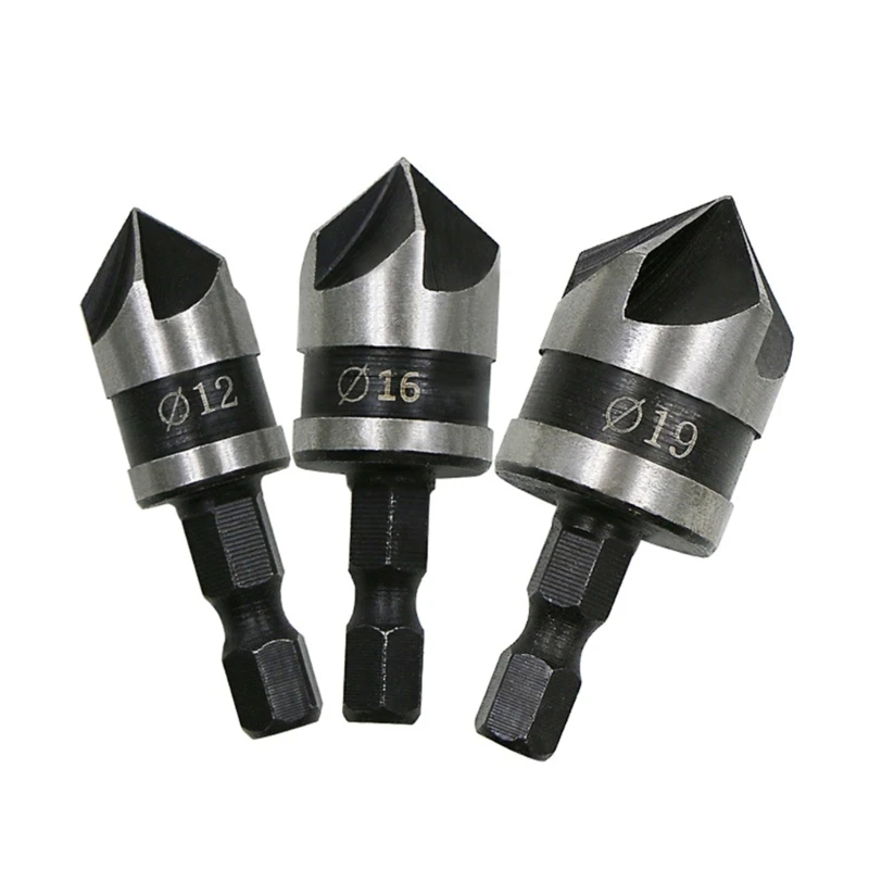 

Five Pears Countersink Drill Bit Chamfer 90° Suitable for Wood/Plastic/Aluminum Alloy Woodworking Tools Countersink 3Pcs