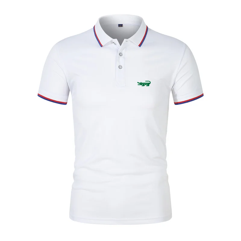 Мужская летняя рубашка-поло с коротким рукавом в стиле кэжуал |