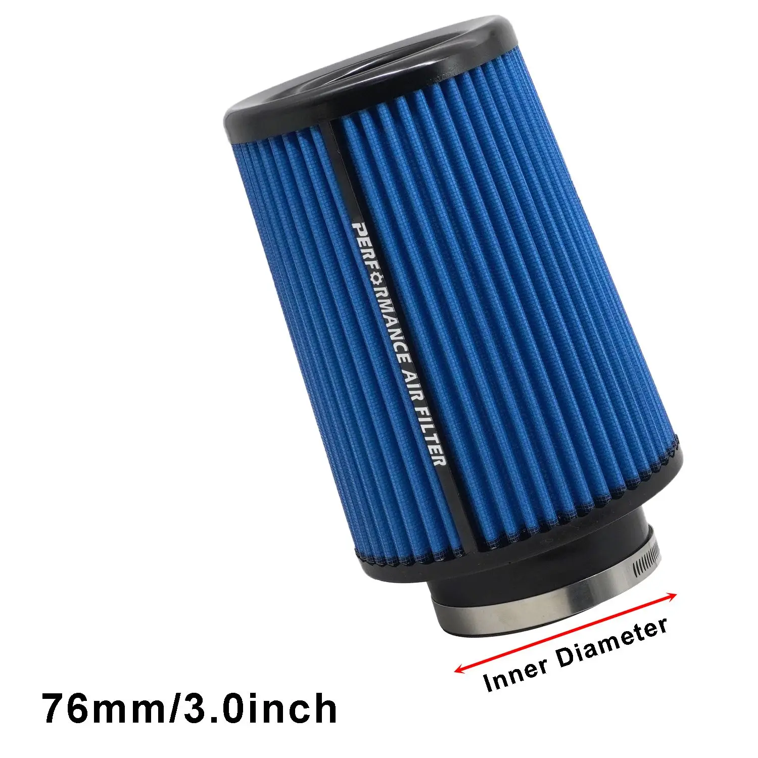 

Автомобильный 76 мм, 89 мм, 101 мм, высокопроизводительный воздушный фильтр, универсальный воздухозаборный фильтр холодного конуса, 3 дюйма, 3,5 дюйма, 4 дюйма для спортивного двигателя автомобиля