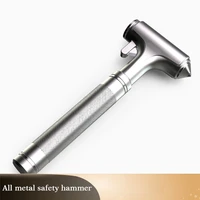 multifunctional full metal car safety hammer with cutter emergency lifesaving escape tool for window break