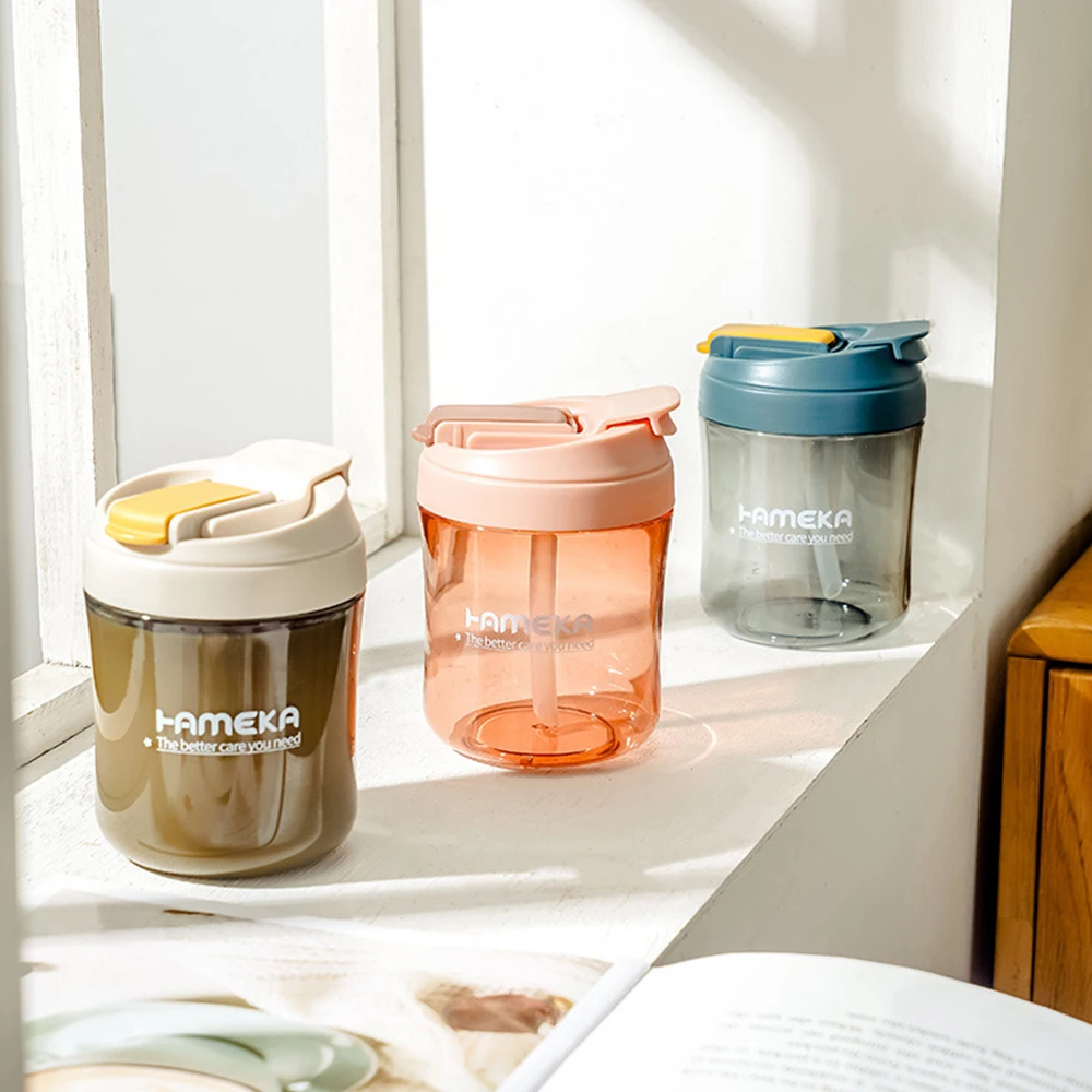

600ML Belly Cup Straw Tpye Direct Drinking Travel Water Bottle For Summer Sports Plasitc Large Capacity Outdoor Drinkware