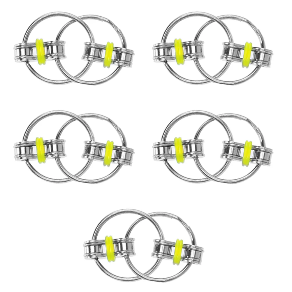 

5 Pcs Chain Toy Kids Playset Stainless Metal Steel Educational Plaything Decompression Child Fidget