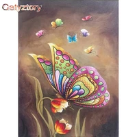 gatyztory 40x50cm paint by numbers butterfly diy painting by numbers on canvas animals frameless digital hand painting home deco