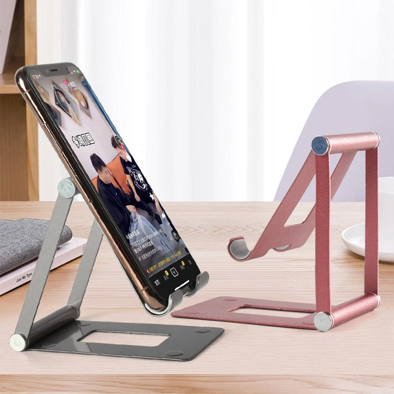 

Phone Holder Stand for iPhone 14 13 Pro Max Xiaomi mi 13 Metal Phone Holder Foldable Mobile Phone Stand Desk For iPhone 7 8 X XS