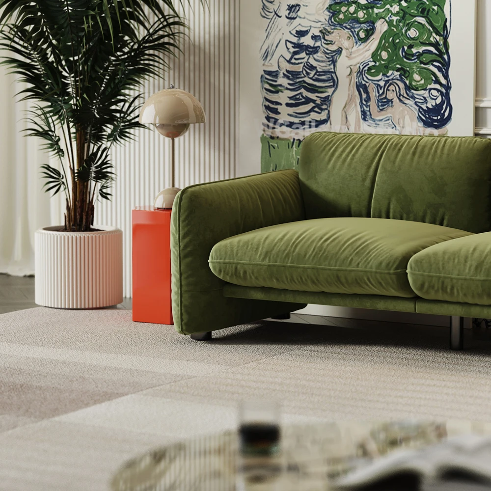 Современные роскошные зеленые белые бархатные кожаные диваны комплекты мебели