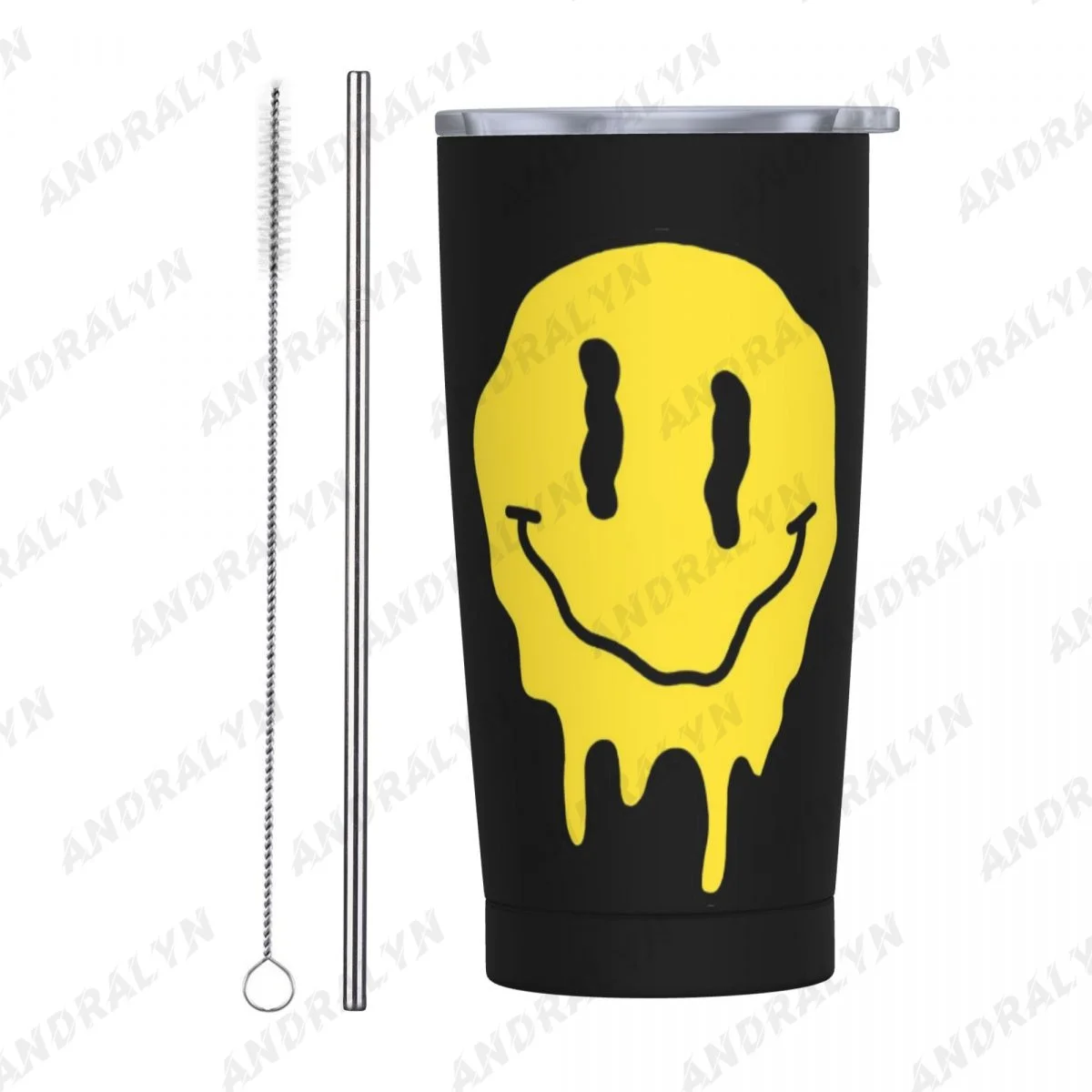 

Melting Smiley Face Stainless Steel Thermal Mug Beer Cups Thermos For Tea Coffee Water Bottle Thermo Bottles With Lid Car
