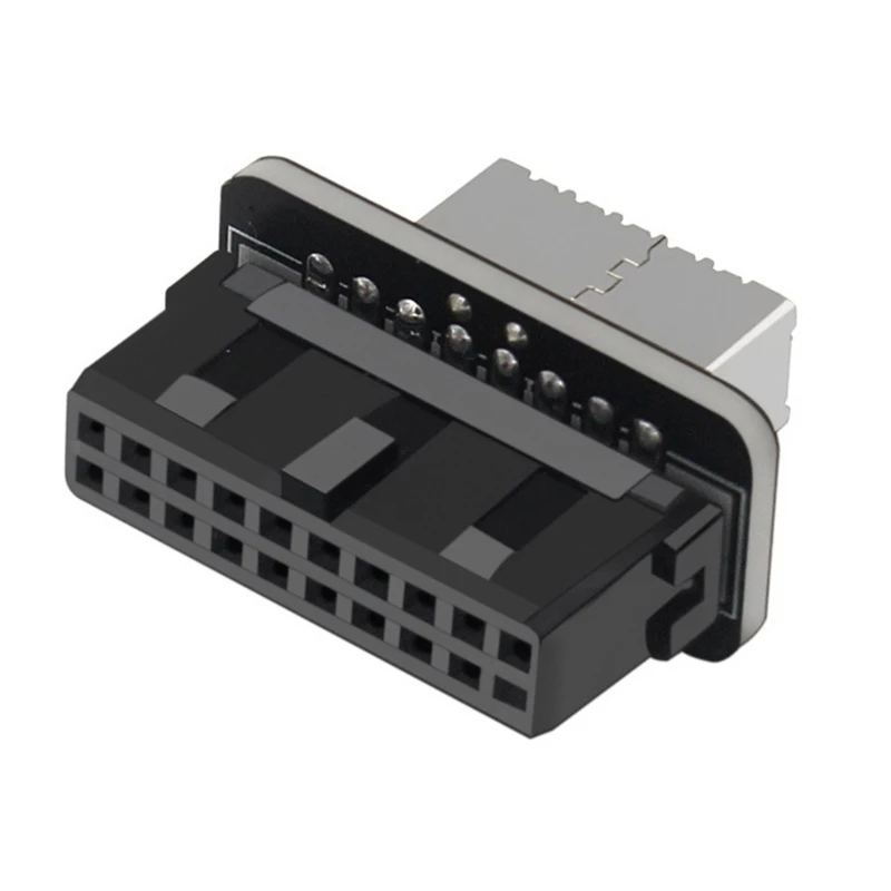 Фото Адаптер RGEEK USB3.0 19P 20P К Вертикальной Установке Типа E, Вращение На 90 Градусов Для Настольных ПК, Компьютерные Аксессуары №5