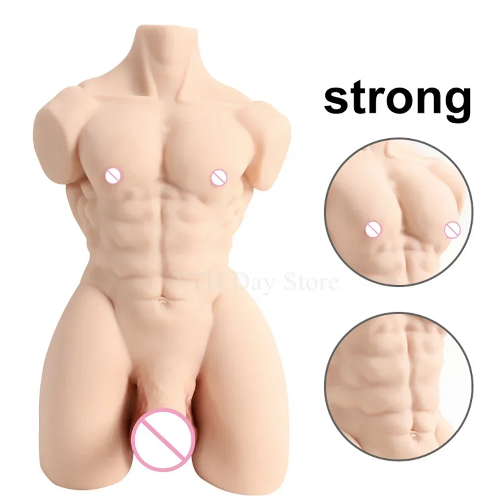 Мускулистый Hunk Мужской Торс Большой Пенис Мужчины Половина Тела Секс Кукла