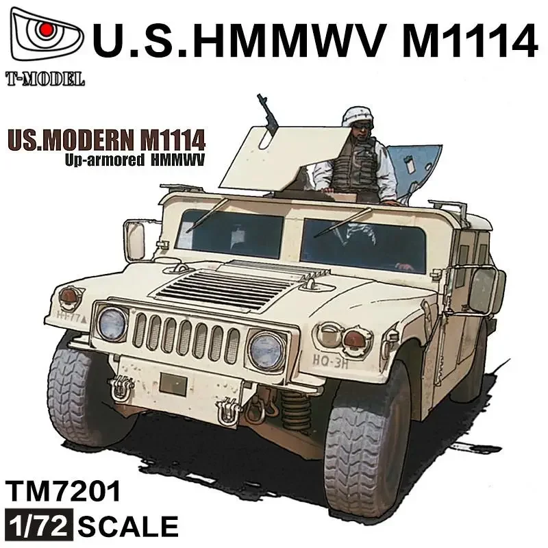T-Model TM7201 1:72 US.MODERN M1114 Комплект МОДЕЛИ HMMWV с приподнятым механизмом