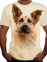 mens fashion animal dog printing t shirt harajuku hip hop casual short sleeved tee tops