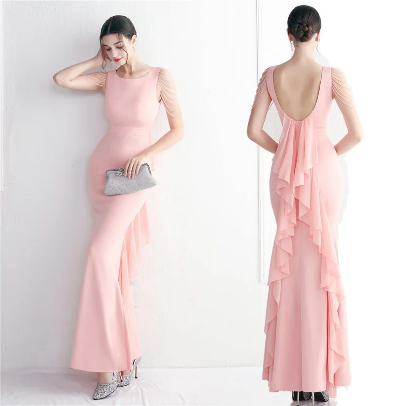 

Evening Dress Party Gowns women's banquet Sequin fishtail prom party dress long gown formal birthday dress wedding dress