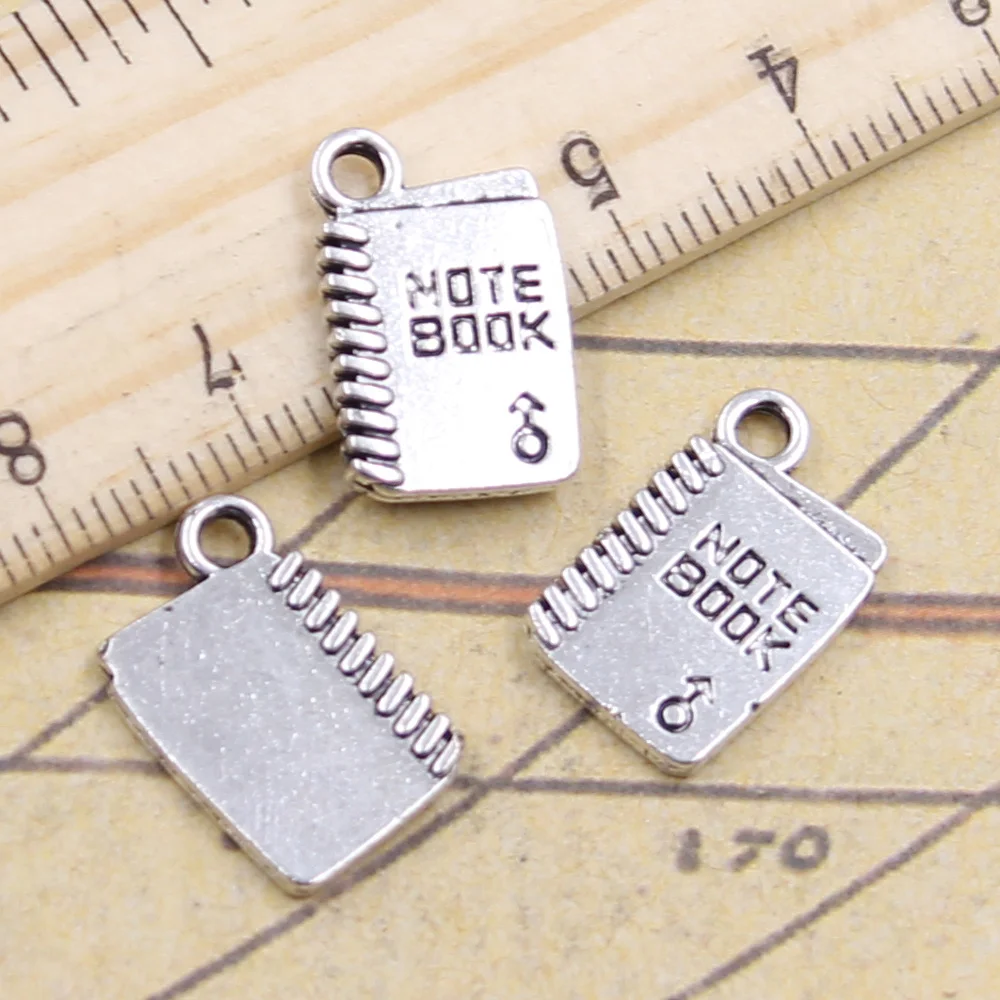 

20pcs Charms Male Note Book 18x12mm Tibetan Silver Color Pendants Antique Jewelry Making DIY Handmade Craft