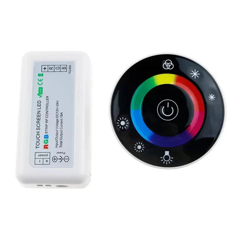 Round RGB Controller 18A Wireless LED Ball Control RF Touch Panel Dimmer Remote