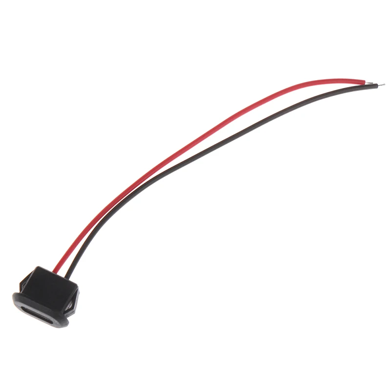 

1 шт. 2-контактный водонепроницаемый USB-разъем типа C с прямым сжатием, гнездовой разъем, зарядный интерфейс с проводом для сварки