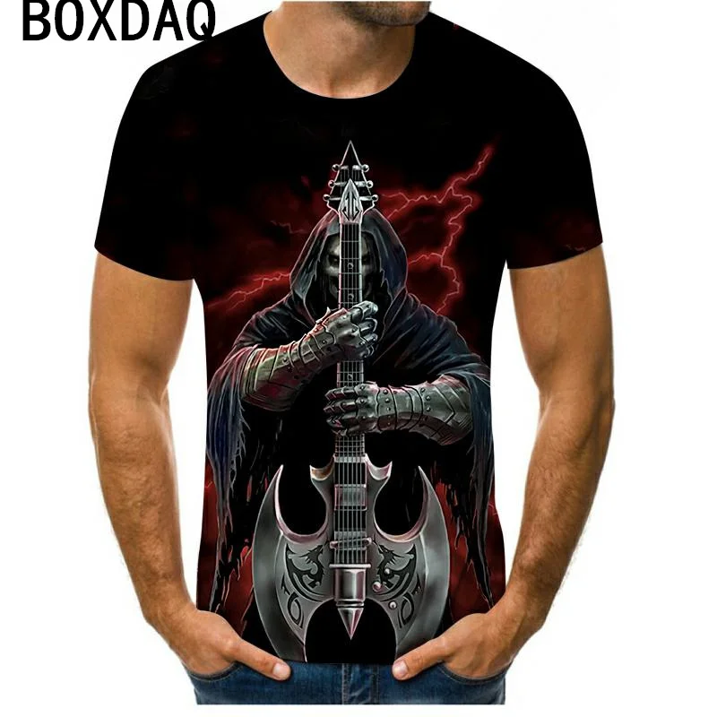 

Мужские футболки с 3D-принтом черепа, летние рубашки с коротким рукавом в стиле Харадзюку, топы в стиле унисекс, модная индивидуальная Мужска...