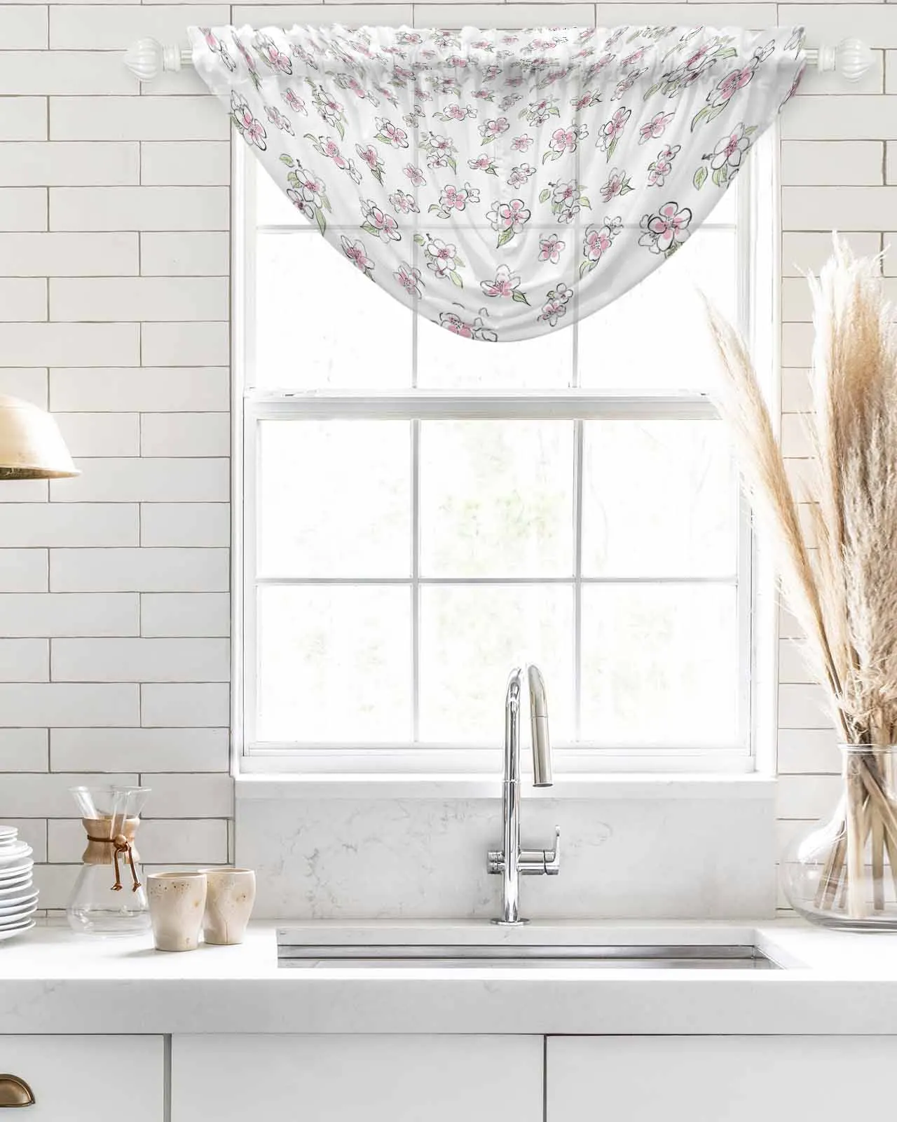 Акварельные персиковые цветущие листья весенние цветочные нестандартные