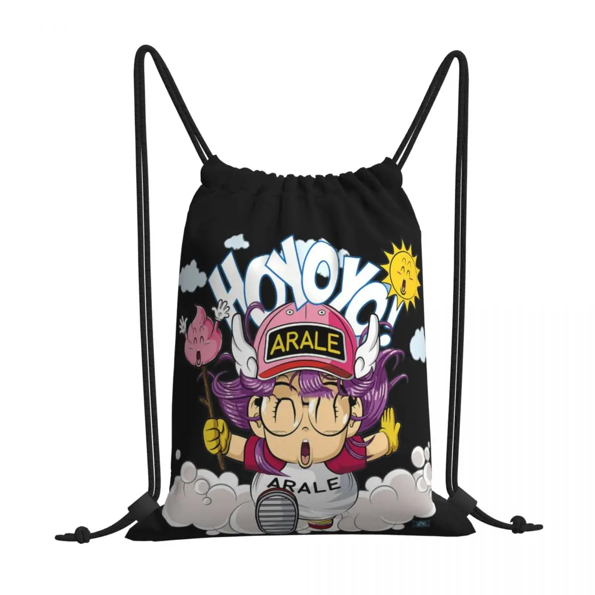 Arale дизайн Dr Slump Сумки на шнурке спортивный чехол 3D принт рюкзак сумка для обуви |