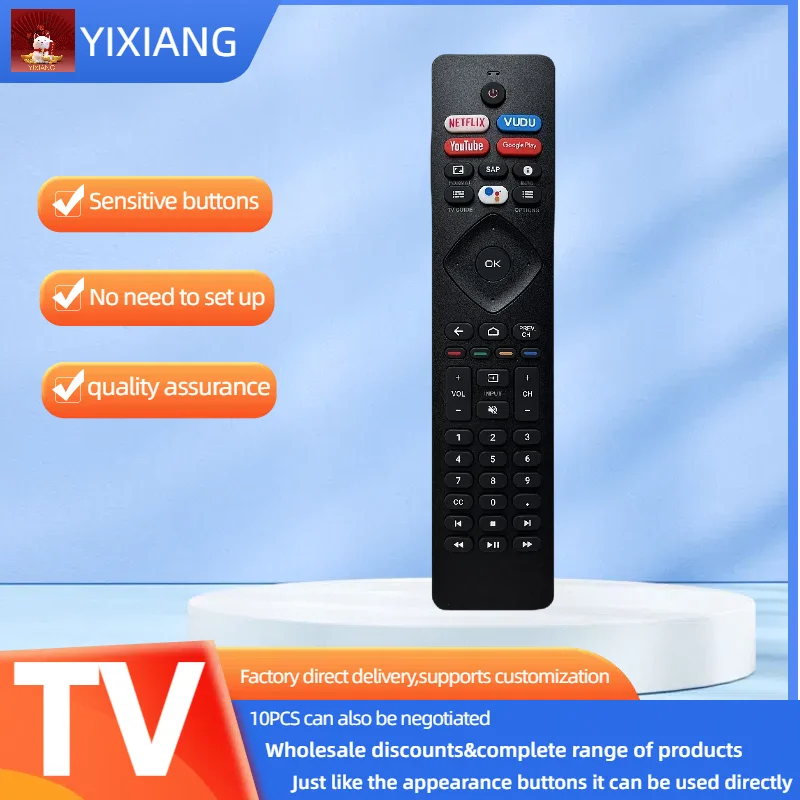 Голосовой пульт дистанционного управления для Philips Android 4K Ultra HD Smart LED TV NH800UP RF402A-V14