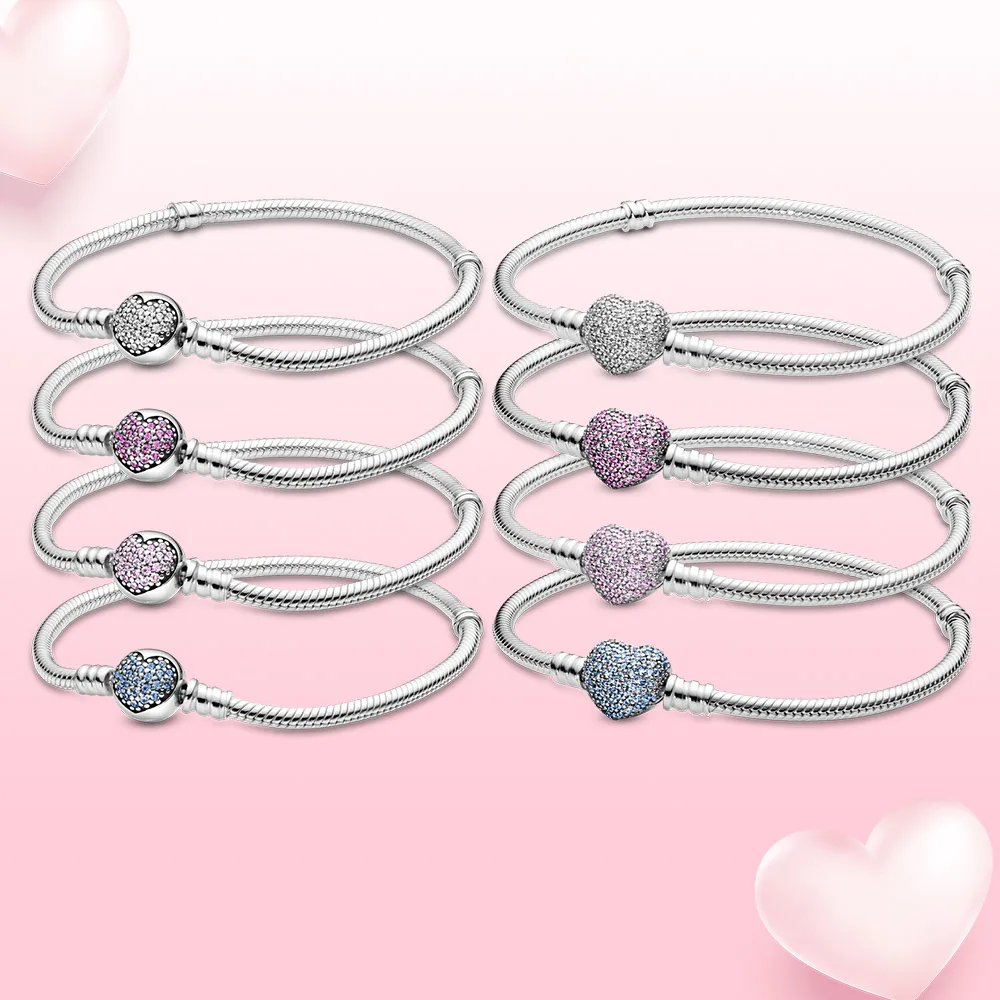 

Женский браслет из серебра 925 пробы, с фианитами