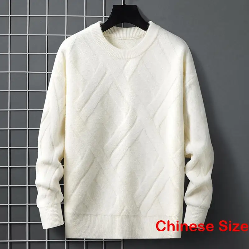 

Однотонный вязаный свитер, Мужская зимняя одежда, мужские пуловеры с круглым вырезом и круглым вырезом, новая трикотажная одежда, свитеры, распродажа, Осень-зима 2023