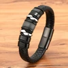 Fashion Braided Rope Wrap - Black Leather Bracelet 1