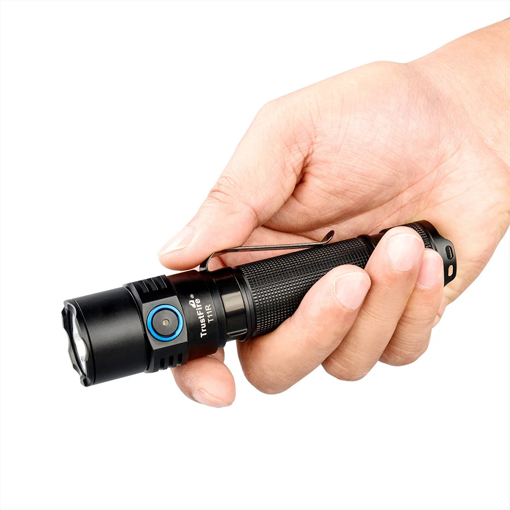 Trustfire T11R армейский тактический фонарик 18650 лм мощный Тип C USB Перезаряжаемый высокомощный военный фонарик