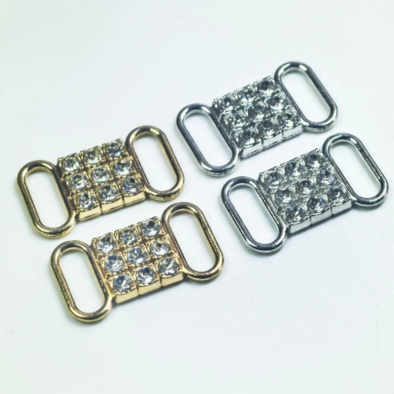 10 шт. мини мм металлический золотой серебряный кристалл со стразами пряжка для