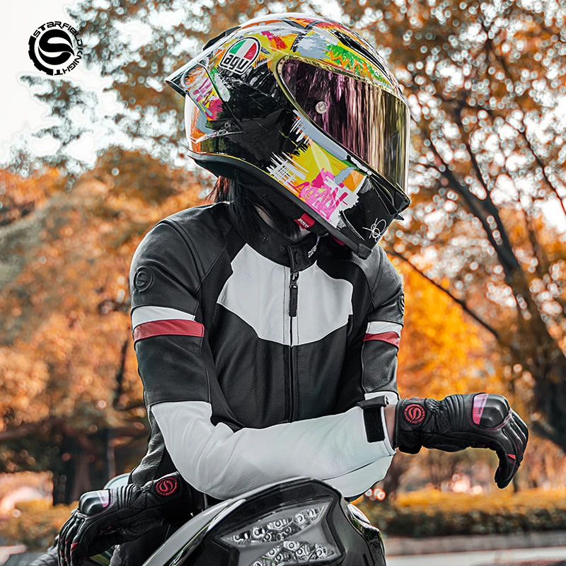 SFK женская мотоциклетная куртка из натуральной кожи зимняя теплая хлопковая