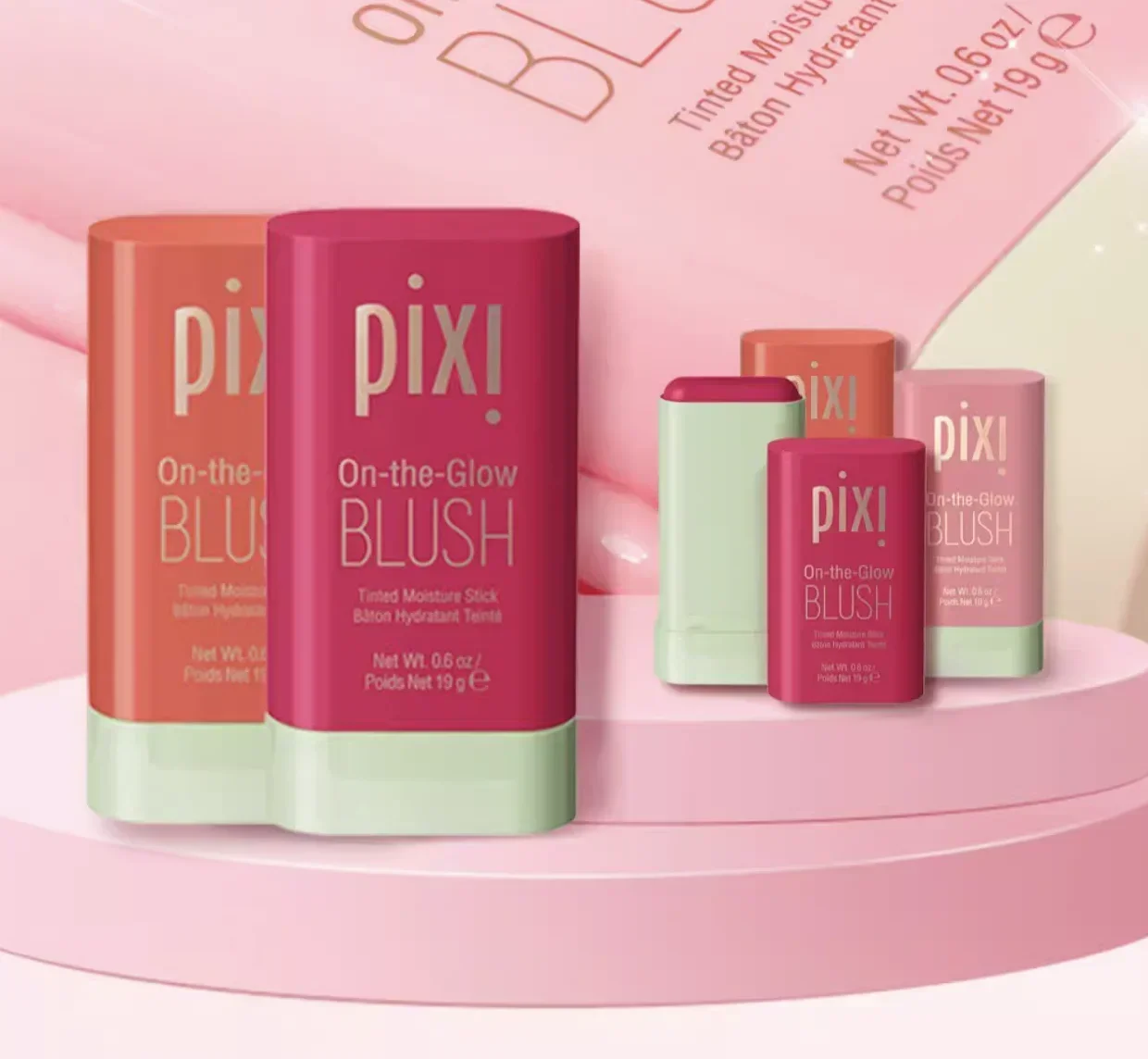 Кисть для макияжа pixi 3 цвета искусственная щека румяна крем стойкие водостойкие