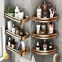 Luxury Bathroom Shelves Triangle Corner Shelf Shower Storage Rack Holder Wall Mounted Toilet Organizer Bathroom Accessories
