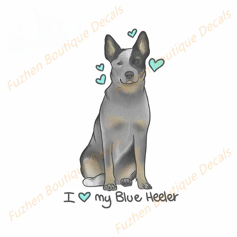 

Fuzhen Boutique Decals Exterior Accessories Australian Cattle Dog Blue Heeler Motorcycle Car Stickers Anime Windshield Decals