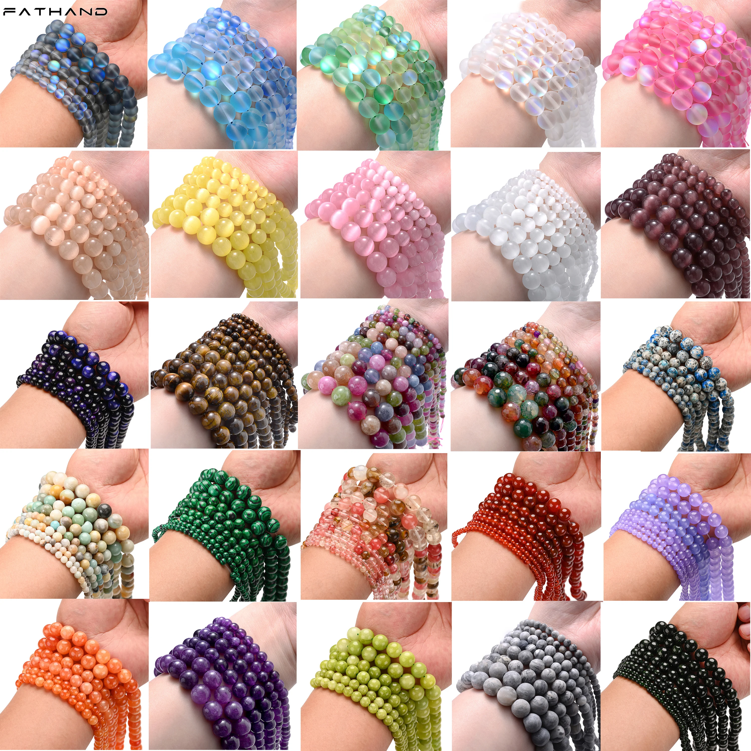 45 стиль натуральный камень Bead Аквамариновый Аметист Кварцевый опал тигровый