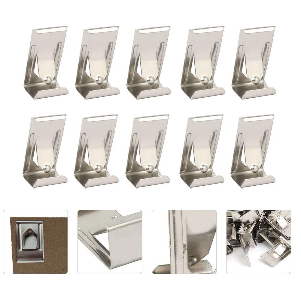 

50 Pcs Spring Turn Clip Hanger Glass Picture Frame Metal Hangers Painting Hanging Hooks