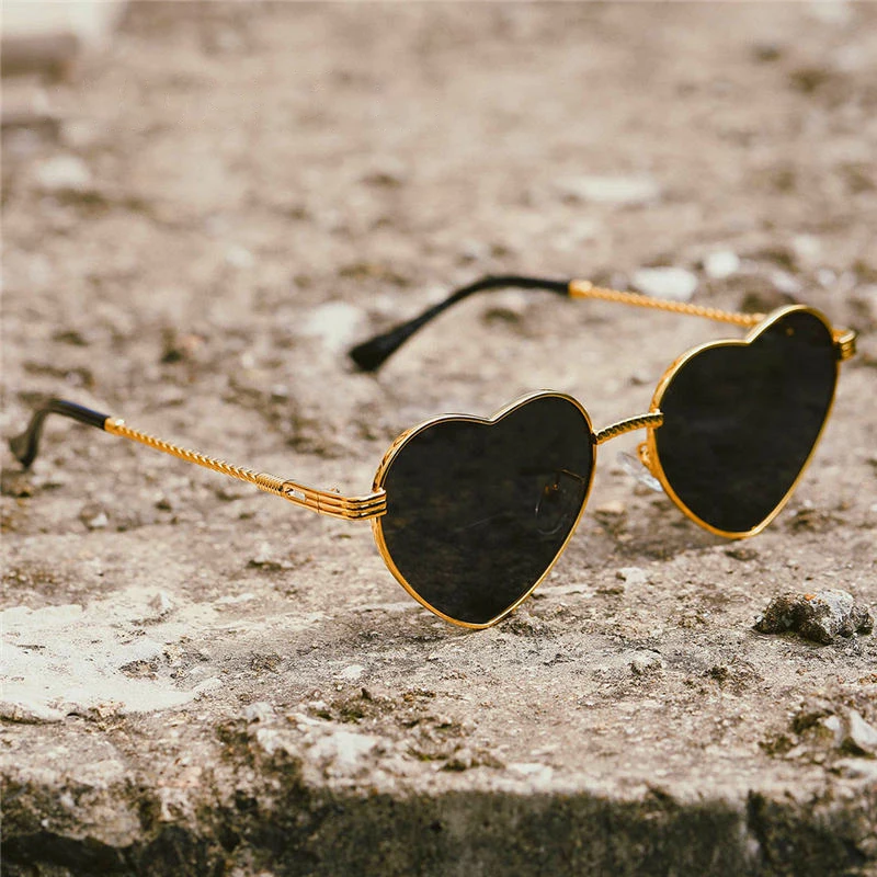 Солнцезащитные очки RUOBO в форме сердца для женщин и мужчин милый дизайн ретро