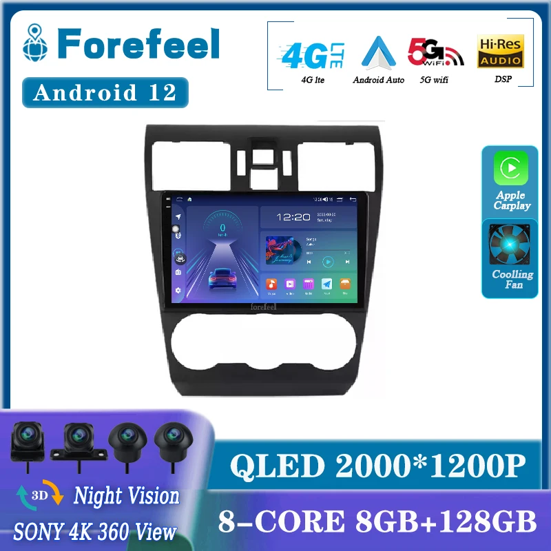 

Android 12 для Subaru Forester 4 SJ XV WRX 2012-2018 видеоплеер с навигацией GPS WIFI Авторадио DVR монитор с сенсорным экраном