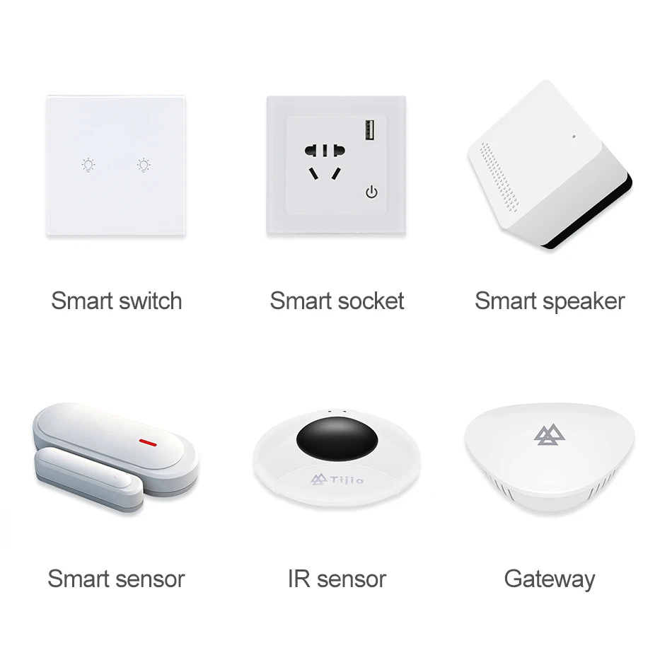 teejoin factory price small remote wifi smart tuya zigbee smart home aumation kit with voice speaker