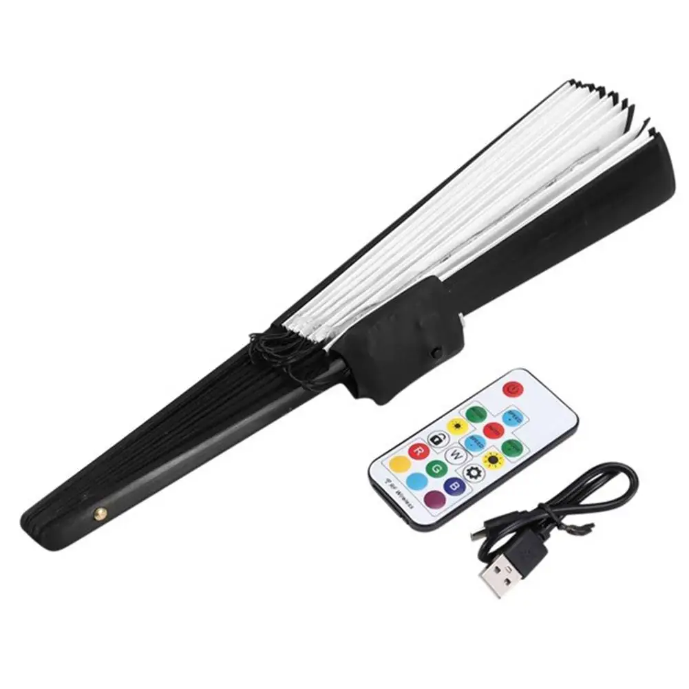 1 шт. светящийся складной светодиодный веер танцующий яркий праздничный реквизит