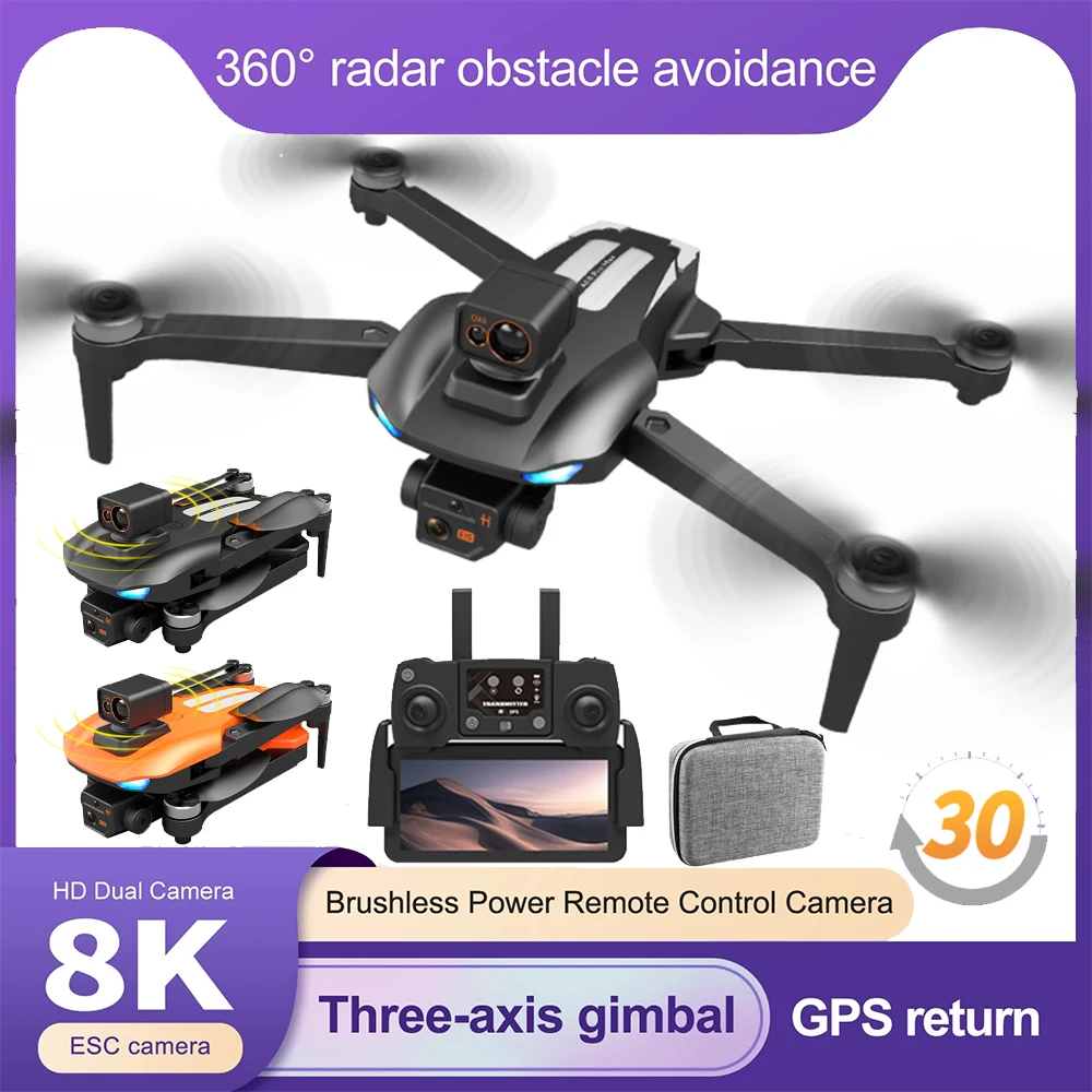 

2023 NEW AE8 MAX GPS Drone 8K Professional Dual HD Camera FPV 5Km Aerial Photography Brushless Motor Foldable Quadcopter Toys