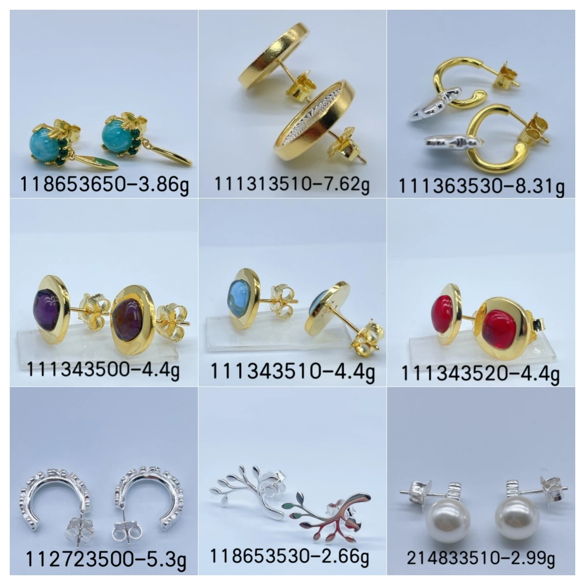 

Женские классические серьги-гвоздики из серебра 100% пробы